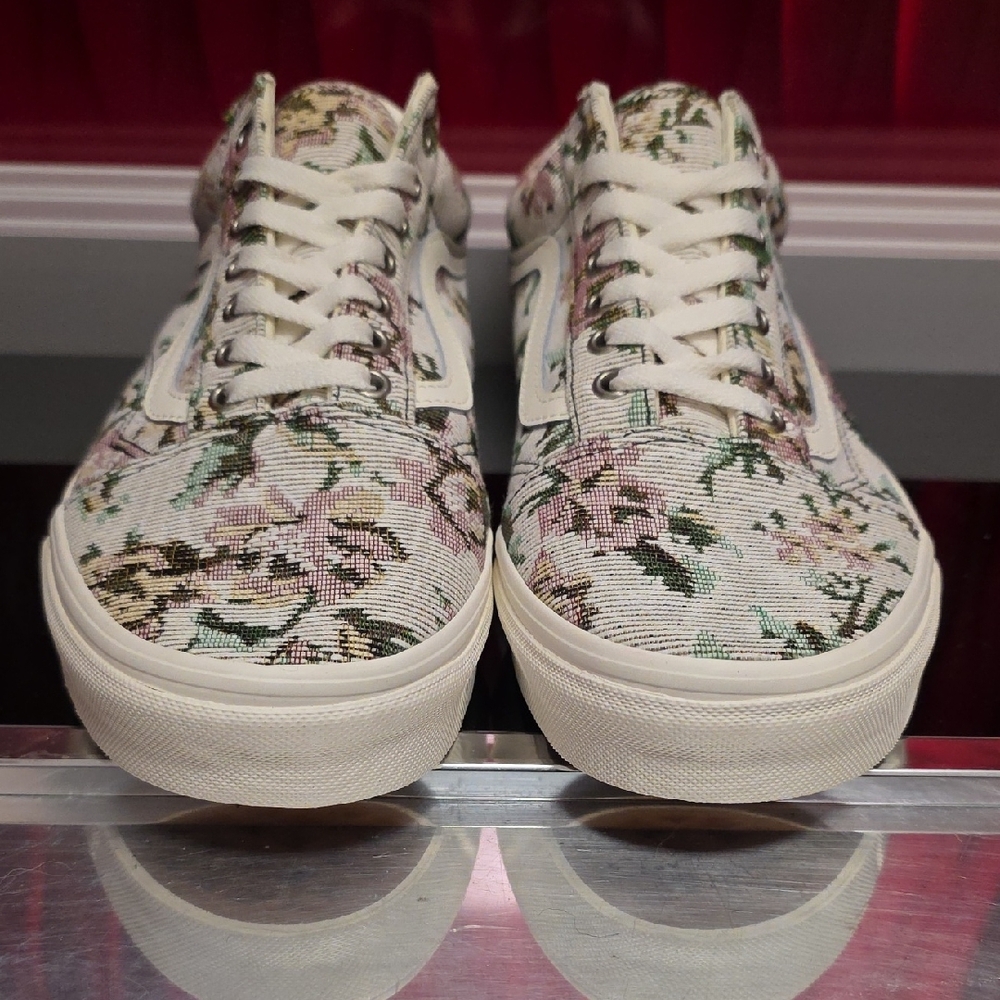 Vans Old Skool Tapestry Floral Marshmallow Mens 13 - Picture 2 of 5